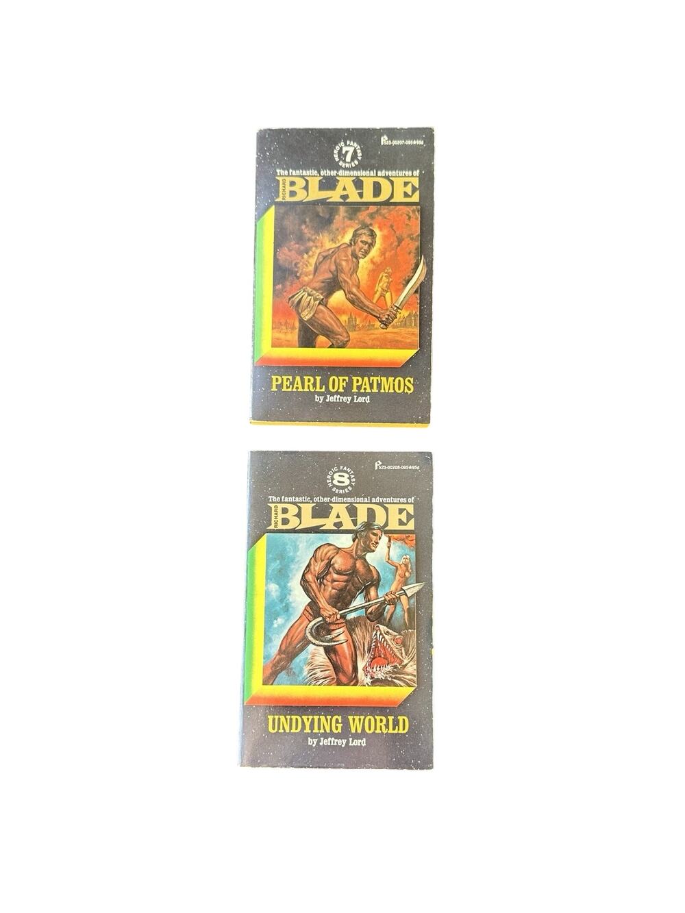 RICHARD BLADE Vintage Paperback Books #7-8 by Jeffrey Lord